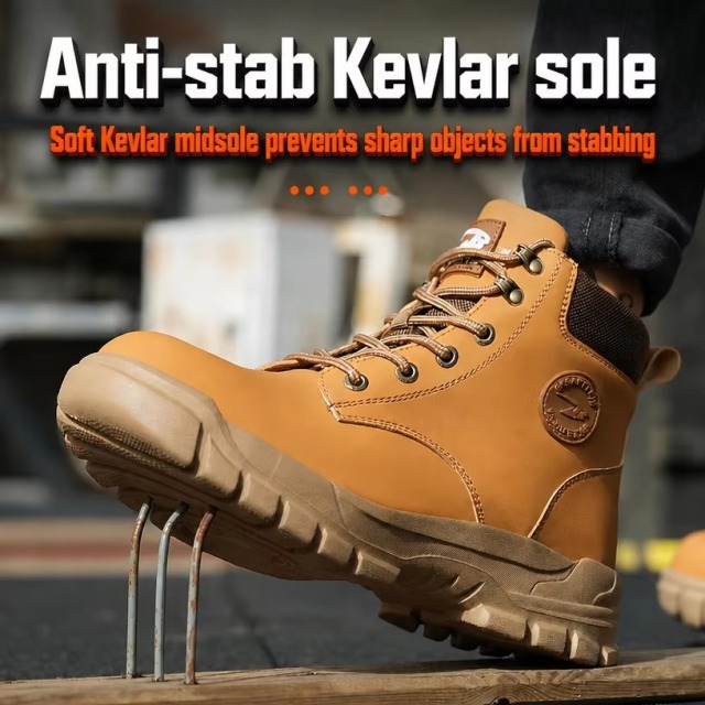 Winter Steel Toe Safety Boots Cotton Lining Slip & Puncture Resistant Unisex Work Boots for Construction Industry