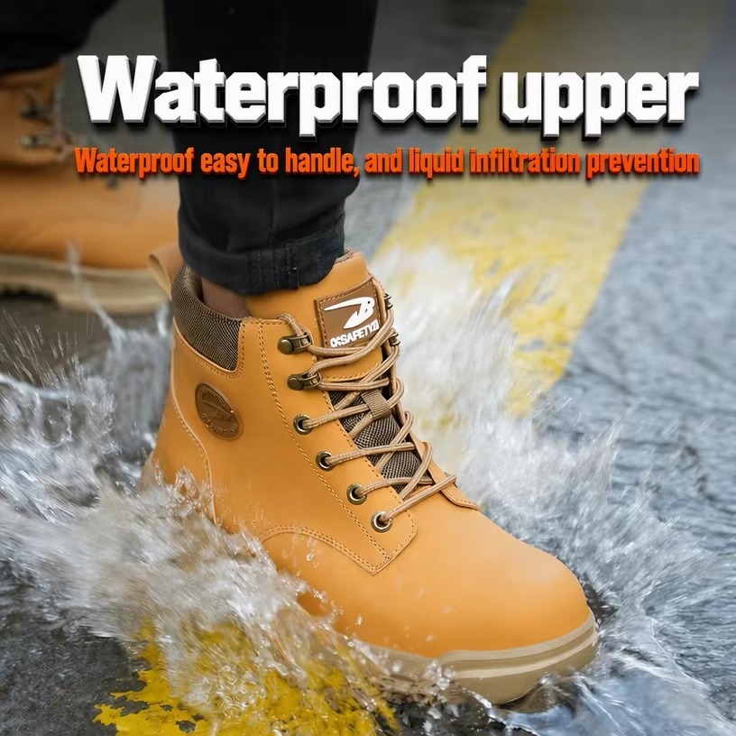 Winter Steel Toe Safety Boots Cotton Lining Slip & Puncture Resistant Unisex Work Boots for Construction Industry
