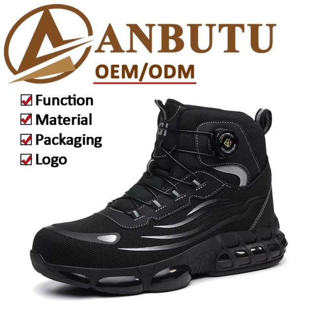 Quick-Lace Steel Toe Safety Shoes Flying-Knit Upper Slip Resistant Lightweight Breathable Unisex for Construction
