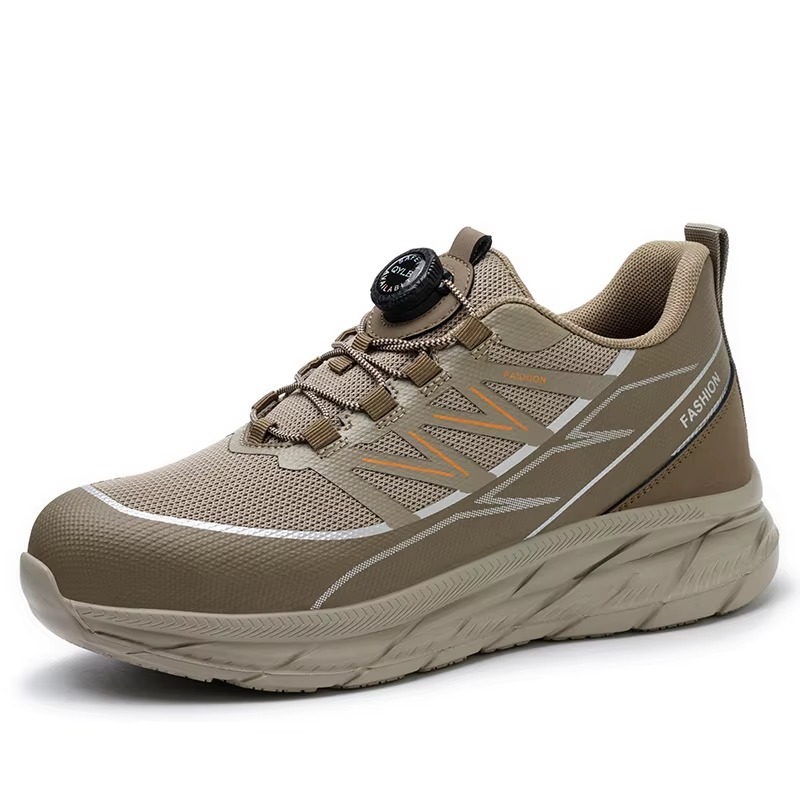 Quick-Lace Safety Shoes Steel Toe Breathable Upper Slip & Puncture Resistant Unisex for Construction & Industry