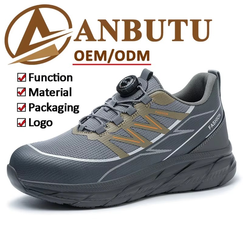 Quick-Lace Safety Shoes Steel Toe Breathable Upper Slip & Puncture Resistant Unisex for Construction & Industry