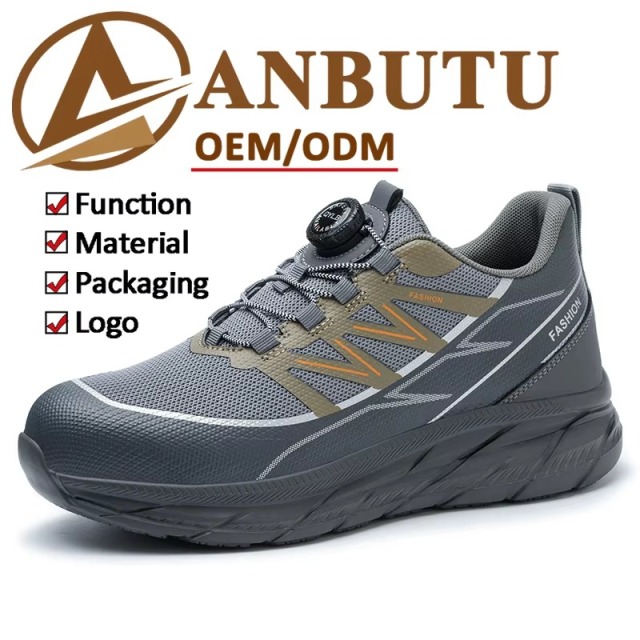 Quick-Lace Safety Shoes Steel Toe Breathable Upper Slip & Puncture Resistant Unisex for Construction & Industry