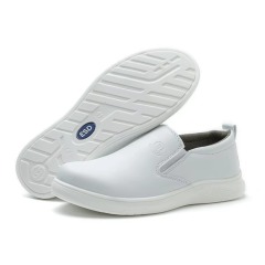 Anti-static Slip-on Safety Shoes Slip & Impact-resistant Plastic Toe Work Shoes for Gas Station & Electronics Factory