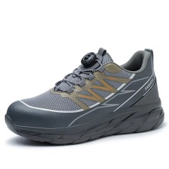 Quick-Lace Safety Shoes Steel Toe Breathable Upper Slip & Puncture Resistant Unisex for Construction & Industry
