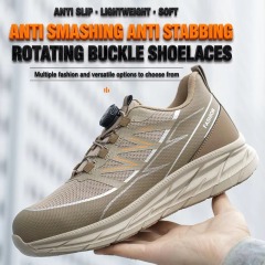 Quick-Lace Safety Shoes Steel Toe Breathable Upper Slip & Puncture Resistant Unisex for Construction & Industry