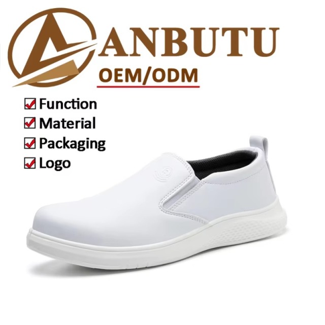 Anti-static Slip-on Safety Shoes Slip & Impact-resistant Plastic Toe Work Shoes for Gas Station & Electronics Factory