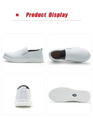 Anti-static Slip-on Safety Shoes Slip & Impact-resistant Plastic Toe Work Shoes for Gas Station & Electronics Factory