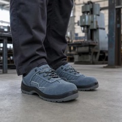 Anti-Static Steel Toe Safety Shoes Alkali-Resistant Slip & Puncture Resistant Unisex for Electronics & Chemical