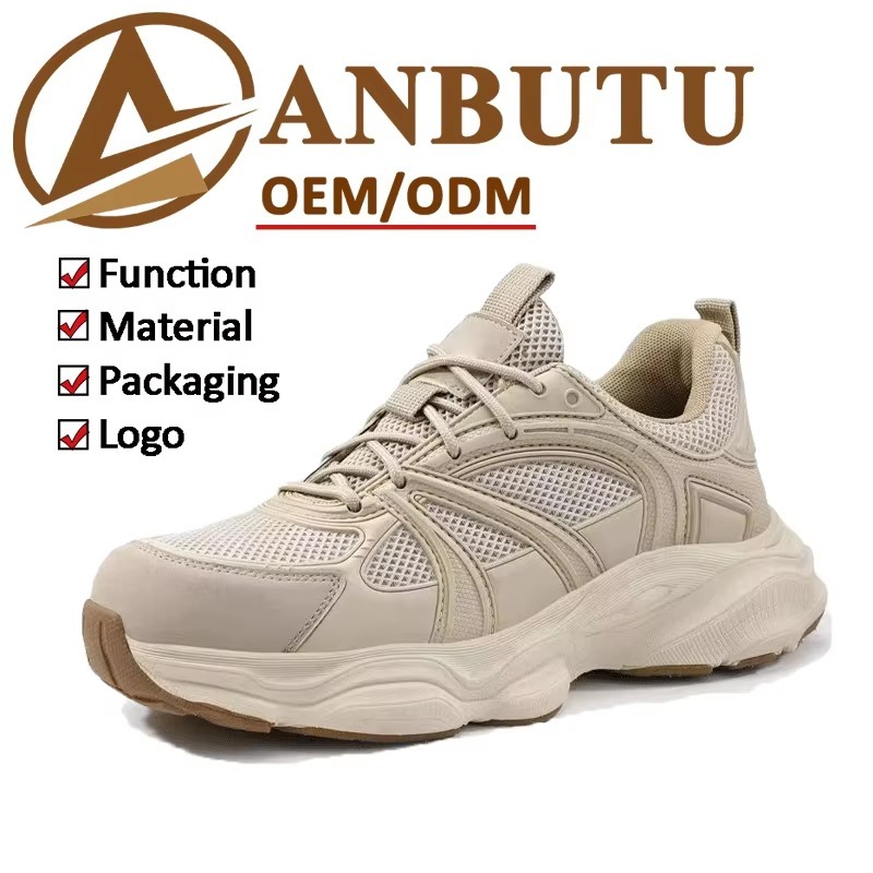 Microfiber Leather Lightweight Steel Toe Safety Shoes Slip & Puncture Resistant Unisex for Construction Industry