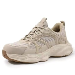 Microfiber Leather Lightweight Steel Toe Safety Shoes Slip & Puncture Resistant Unisex for Construction Industry