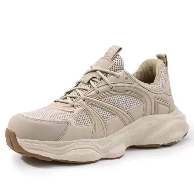 Microfiber Leather Lightweight Steel Toe Safety Shoes Slip & Puncture Resistant Unisex for Construction Industry