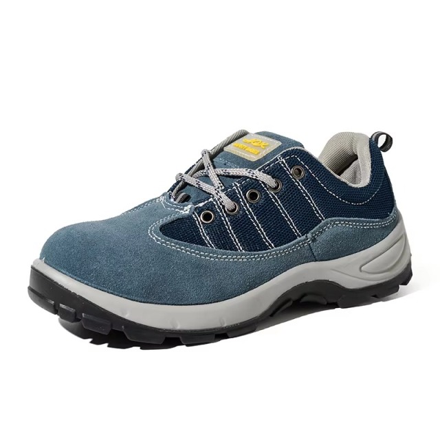 Men's Steel Toe Safety Shoes Suede Leather Slip & Puncture Resistant Work Shoes for Factory & Construction