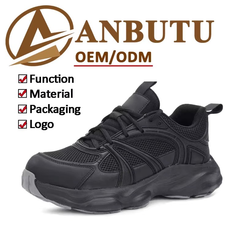 Microfiber Leather Lightweight Steel Toe Safety Shoes Slip & Puncture Resistant Unisex for Construction Industry