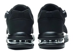 Men's Steel Toe Safety Shoes Quick-Lace Flying Knit Breathable Upper Slip & Puncture Resistant for Construction