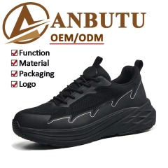 Non-Metallic Toe Safety Shoes Breathable Knit Upper Lightweight Slip & Puncture Resistant for Construction & Industry