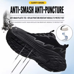 Non-Metallic Toe Safety Shoes Breathable Knit Upper Lightweight Slip & Puncture Resistant for Construction & Industry
