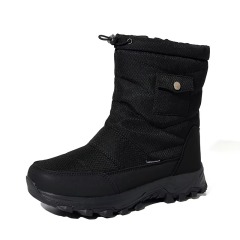 Women Men Waterproof Rip-stop Oxford Cushioned Comfort Winter Boots Wholesale Non-slip Foldable Ice Cleats Mid Calf Snow Boots