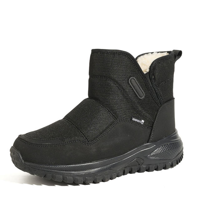 OEM Slip-On Winter Warm Fur Lined Unisex Ankle Snow Boots Waterproof Anti-Slip Women Outdoor Platform Warm Snow Boots