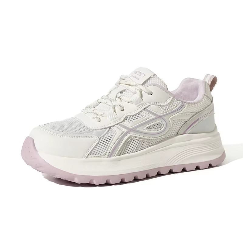Wholesale Fashion Thick Out sole Breathable White Shoes Women Spring Casual Students Women All-match White Sneaker