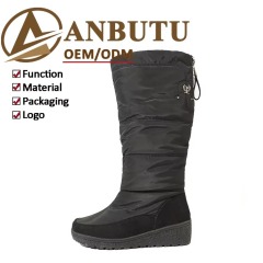 OEM Waterproof Warm High Elegant Women Wedge Out-sole Snow Boots Fashion Casual UrbanStyle Women Winter Boots