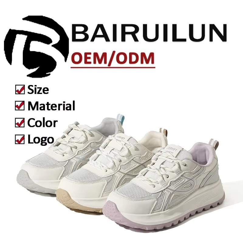Wholesale Fashion Thick Out sole Breathable White Shoes Women Spring Casual Students Women All-match White Sneaker