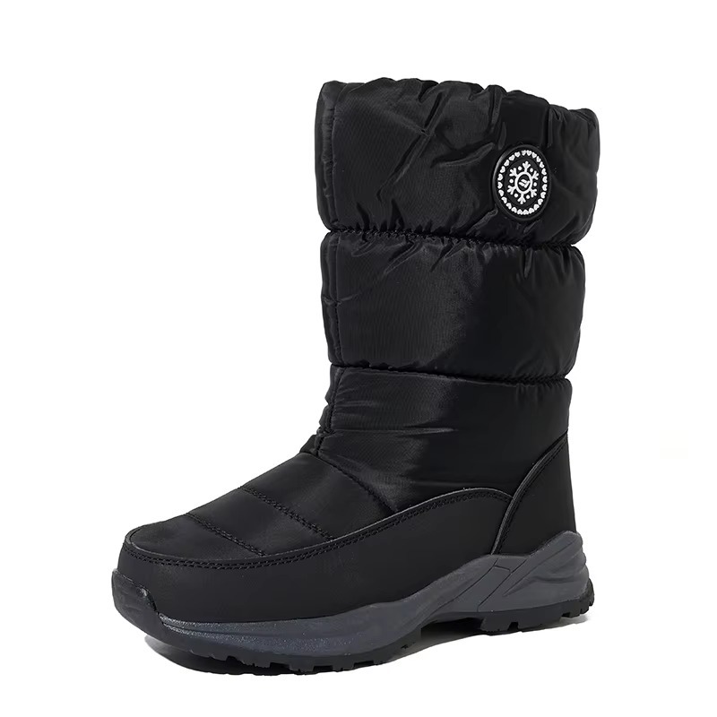 Waterproof Mid Calf Snow Boots Men Women Fleece Lined Anti Slip Sole Winter Boots Wholesale Cold Weather Footwear Factory