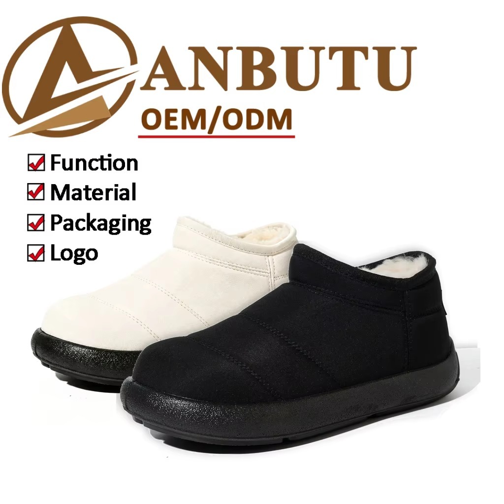 Wholesale Slip-on Thick-soled Fleece Lining Winter Snow Boots Warm and Anti-slip Unisex Wearable Winter Shoes
