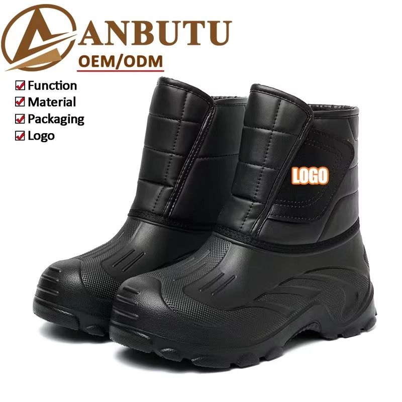 Wholesale Winter Duck Boots Men Women Hook&loop Thermal Lined Anti Skid Reflective Outdoor Snow Boots