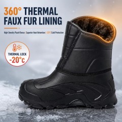 Wholesale Winter Duck Boots Men Women Hook&loop Thermal Lined Anti Skid Reflective Outdoor Snow Boots