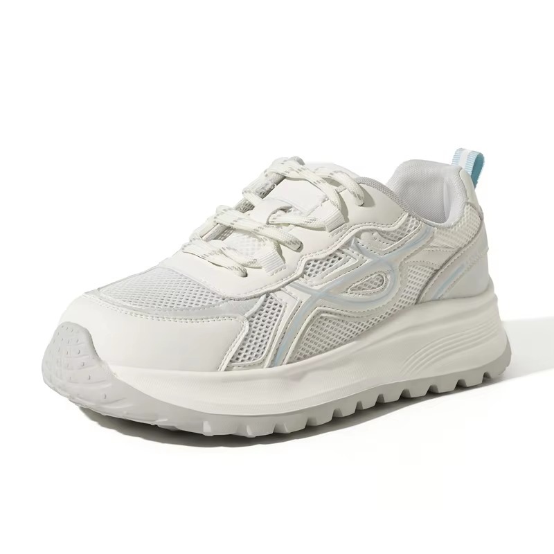 Wholesale Fashion Thick Out sole Breathable White Shoes Women Spring Casual Students Women All-match White Sneaker