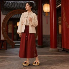 Chinese Style Tiger Head Clogs & Mules for Women Handmade Real Fur Embroidered Backless Slippers Cloth Flat Shoes