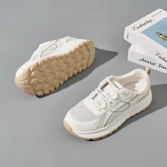Wholesale Fashion Thick Out sole Breathable White Shoes Women Spring Casual Students Women All-match White Sneaker