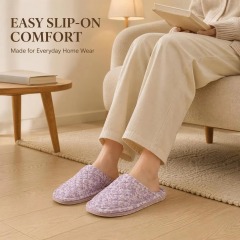 Fresh Design Fabric Slippers Couple Women Indoor Home Non Slip Soft Sole Wood Floor Slippers Fall Winter House Slippers