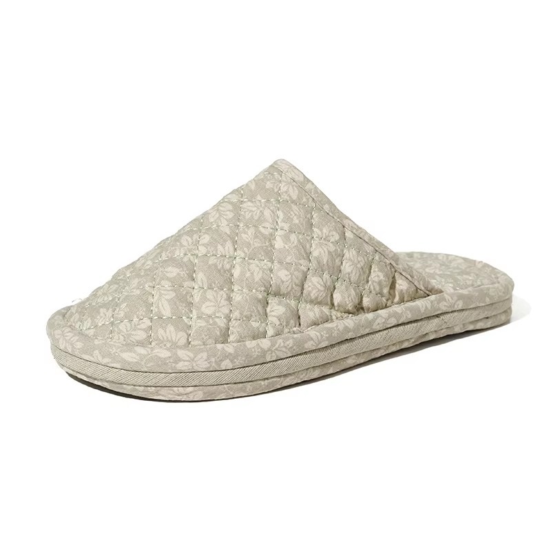 Fresh Design Fabric Slippers Couple Women Indoor Home Non Slip Soft Sole Wood Floor Slippers Fall Winter House Slippers