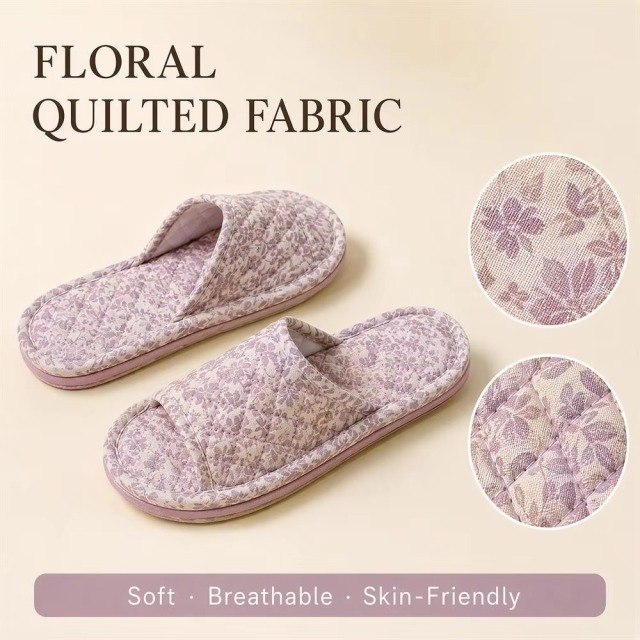 Fresh Design Fabric Slippers Couple Women Indoor Home Non Slip Soft Sole Wood Floor Slippers Fall Winter House Slippers