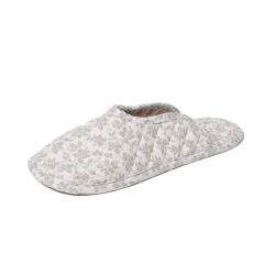 Custom Women's Quilted Cotton Breathable Slippers, Soft Silent Thin Sole Crawl Slippers for Indoor Use