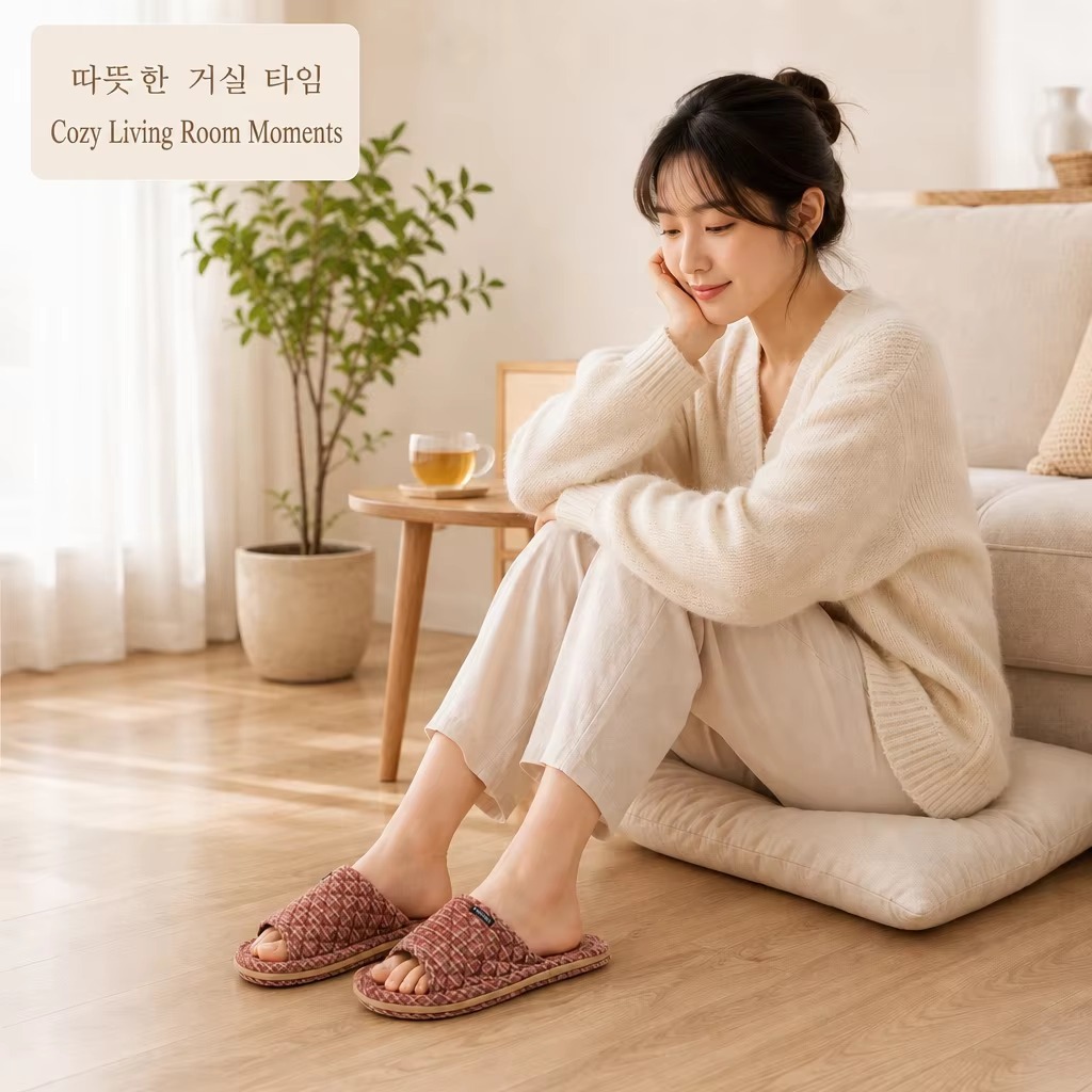 Quilted Fabric House Slippers Men Women Anti Slip Three Layer Sole Quiet Soft Comfortable All Season Indoor Wholesale
