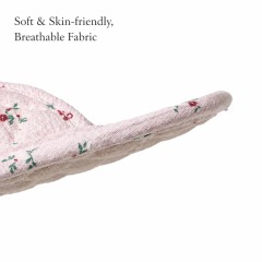 Custom Women's Quilted Cotton Breathable Slippers, Soft Silent Thin Sole Crawl Slippers for Indoor Use