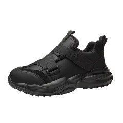 Microfiber Leather Steel Toe Safety Shoes for Men Hook & Loop Straps Slip & Puncture Resistant Mining Construction