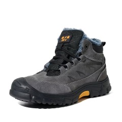 Suede Leather Safety Shoes Slip-Resistant Rubber Sole Kevlar Mid-sole Plastic Coated Steel Toe Cap Insulated Work Shoes