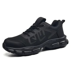 Breathable Knit Upper Steel Toe Safety Shoes Men's Impact & Puncture Resistant Wholesale Construction Work Shoes