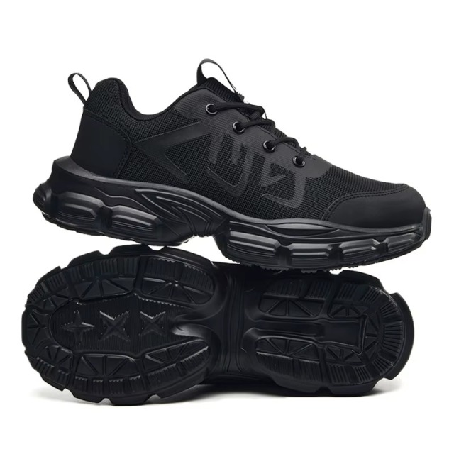 Breathable Knit Upper Steel Toe Safety Shoes Men's Impact & Puncture Resistant Wholesale Construction Work Shoes