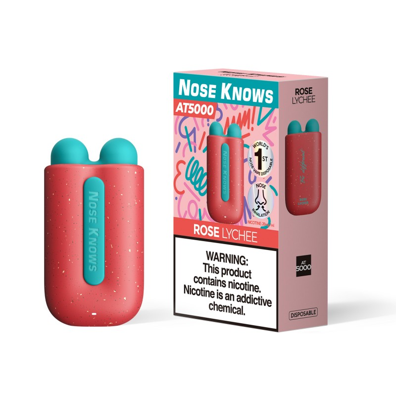 VOZOL NOSE KNOWS  AT5000 Disposable with 12 flavors in stock（5pcs/box,200pcs/CTN）