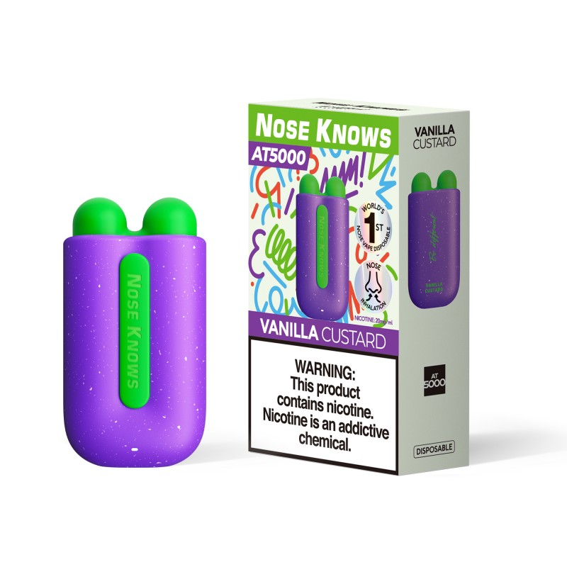VOZOL NOSE KNOWS  AT5000 Disposable with 12 flavors in stock（5pcs/box,200pcs/CTN）