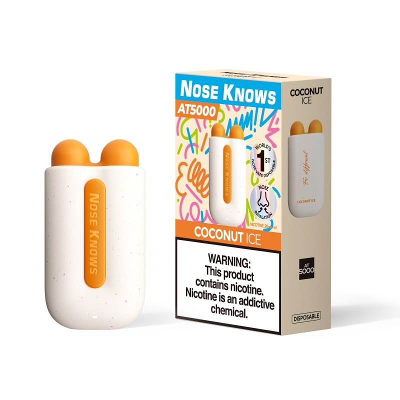 VOZOL NOSE KNOWS  AT5000 Disposable with 12 flavors in stock（5pcs/box,200pcs/CTN）