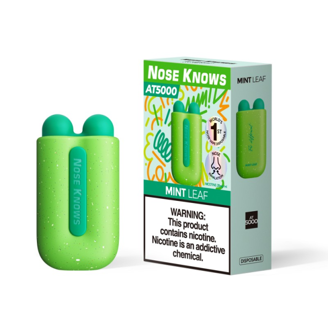 VOZOL NOSE KNOWS  AT5000 Disposable with 12 flavors in stock（5pcs/box,200pcs/CTN）