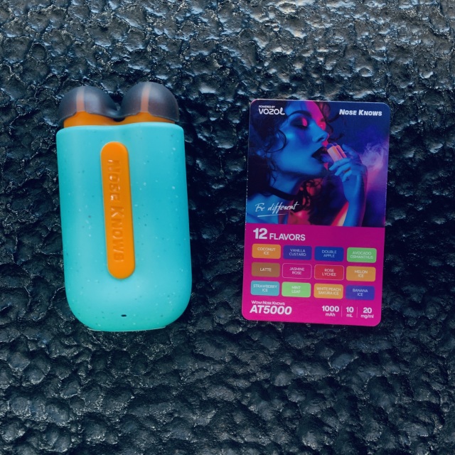VOZOL NOSE KNOWS  AT5000 Disposable with 12 flavors in stock（5pcs/box,200pcs/CTN）