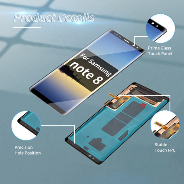 Mobile phone screen for samsung galaxy note 8 pantalla phone screen Lcd display for mobile phone lcds samsung note 8