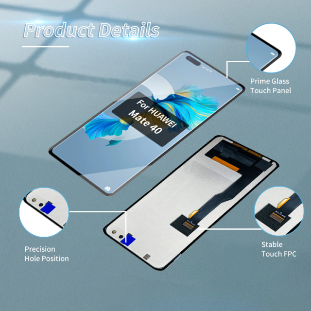 Phone screen replacement for huawei mate 40 display lcd touch screen Mobile phone lcds for huawei mate 40