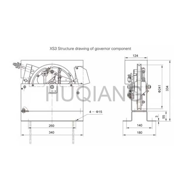 Elevator Parts Elevator Speed Limiter Elevator Tensioning Device XS3 XS2 XS12B For Thyssen Elevator